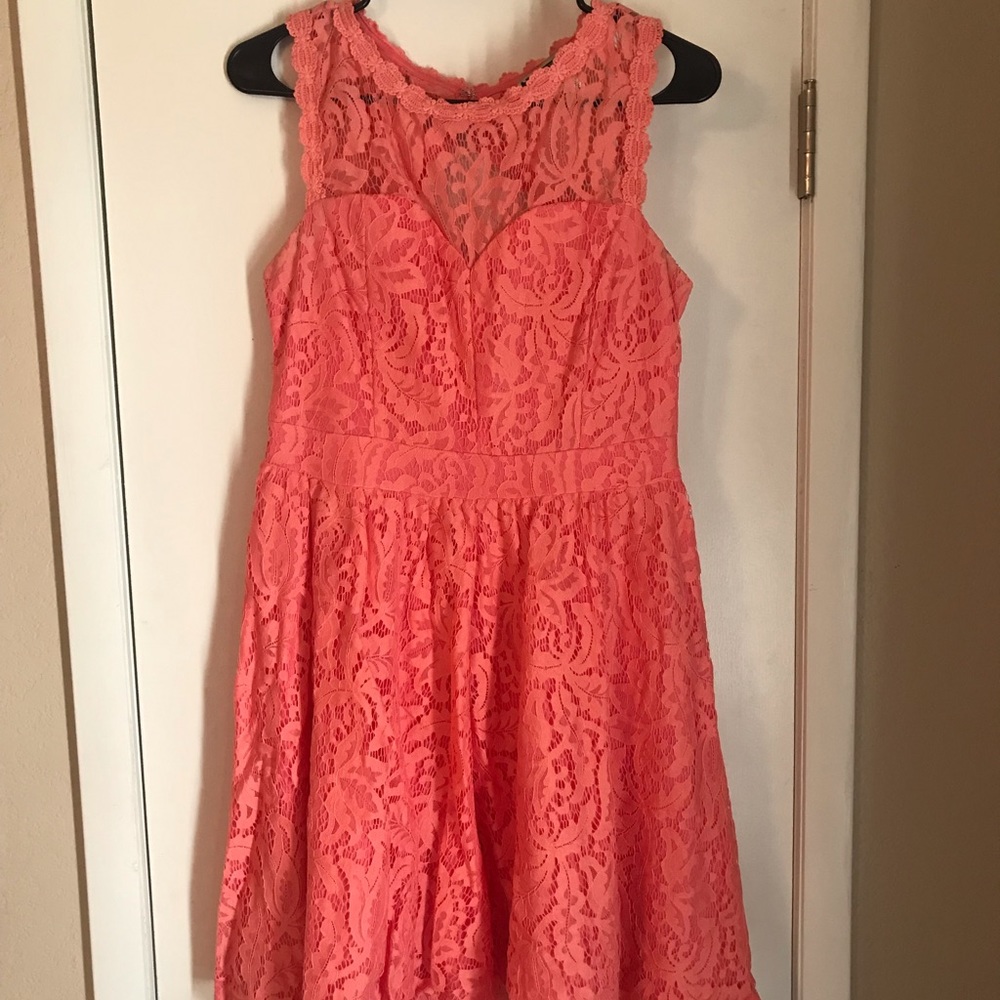 Lace Peach Dress